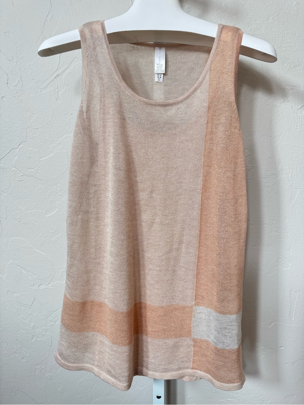 Marla Wynne | Knit Top | Sleeveless | Color Block | Soft Tones of Clay | M